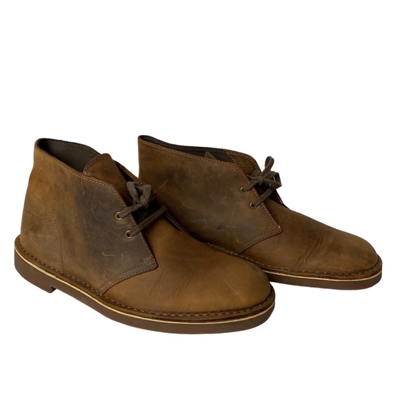 Clarks Mens Brown Leather Chukka Lace Up Boots Sz 9 M main image 6